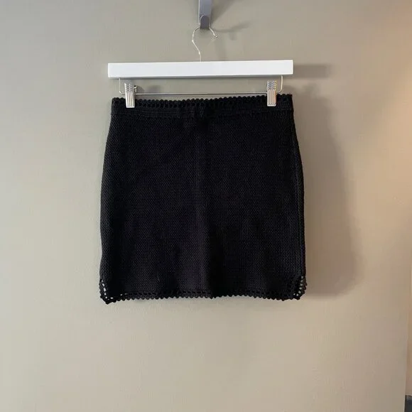 NWT J.Crew Lady Sweater Crochet Knit Jacket and Skirt Set Black Size XS - Picture 6 of 6